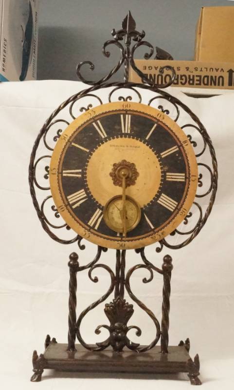 lot 5645 image: Very LARGE Table Top Clock Beautiful Decor - Needs New Clock Mechanism