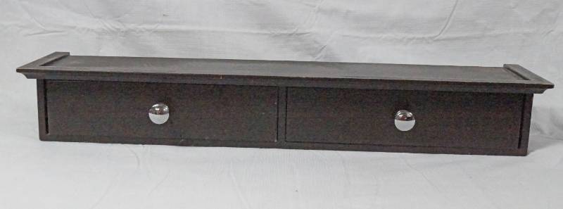 lot 5658 image: Wall Hanging Shelf w Drawers - See Measurements