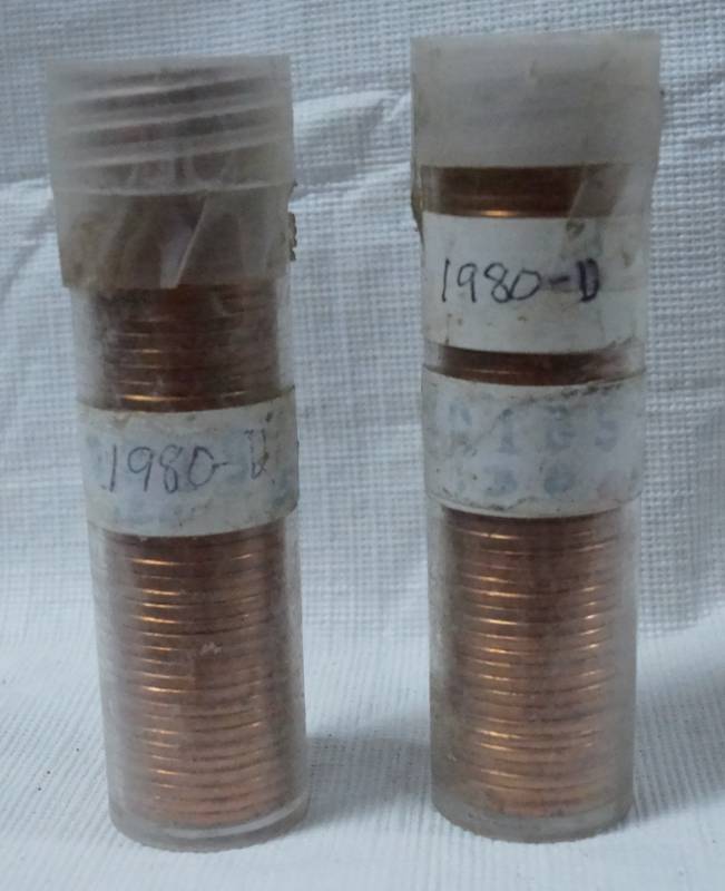 lot 5659 image: 2 Tubes of 50 1980-D Pennies