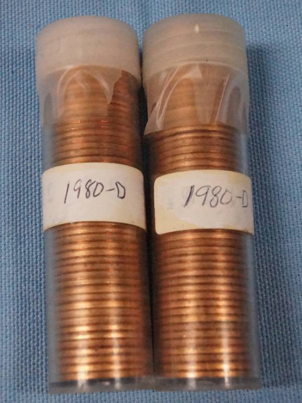 lot 5661 image: 2 Tubes of 50 1980-D Pennies