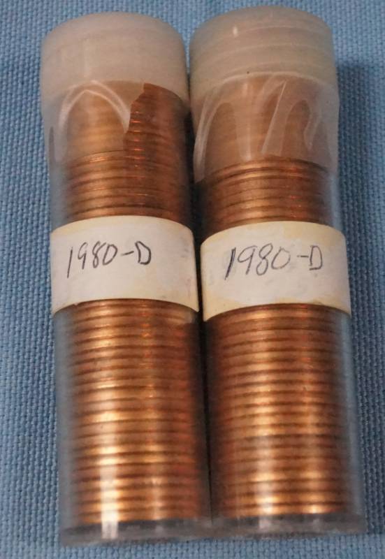 lot 5665 image: 2 Tubes of 50 1980-D Pennies
