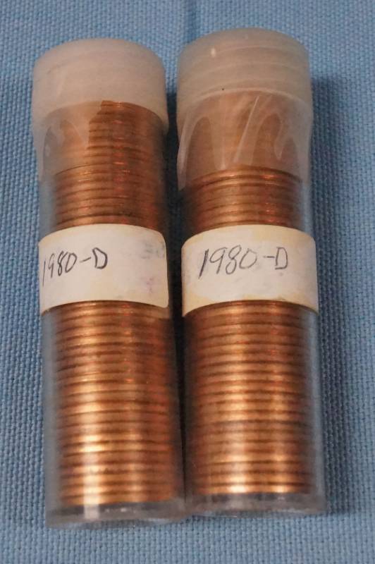 lot 5679 image: 2 Tubes of 50 1980-D Pennies