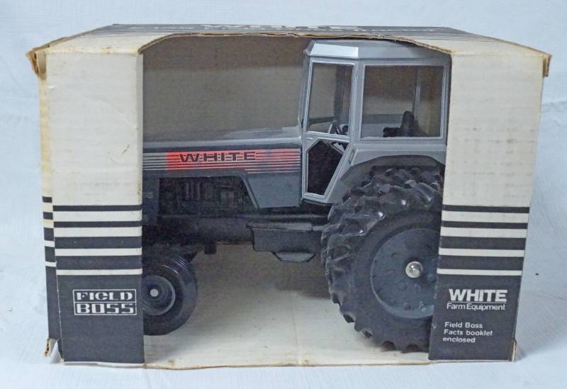 lot 5684 image: Die Cast Metal WHITE Farm Equipment 2-155 FIELD BOSS Tractor Replica w Box - Very Cool