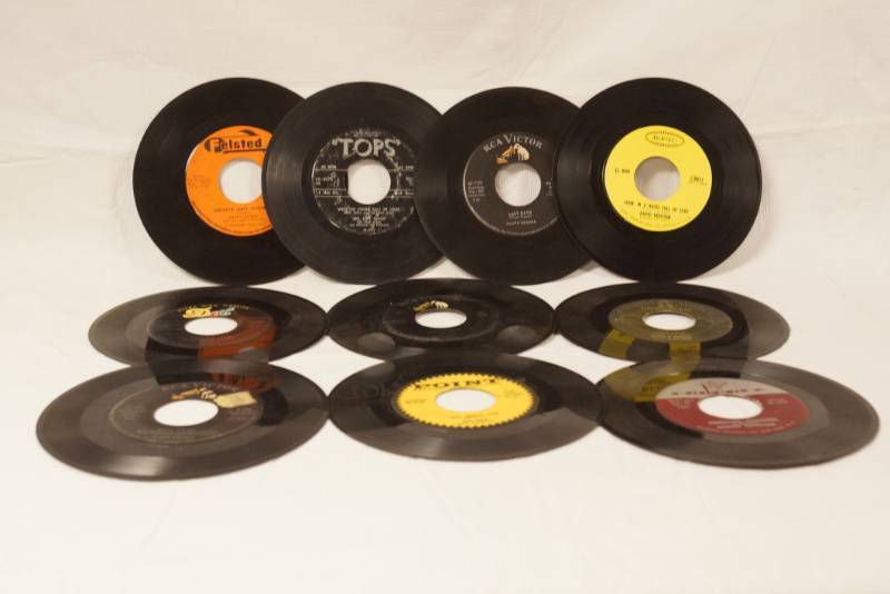 lot 5754 image: Lot of 10 45s Vinyl Records - See Titles