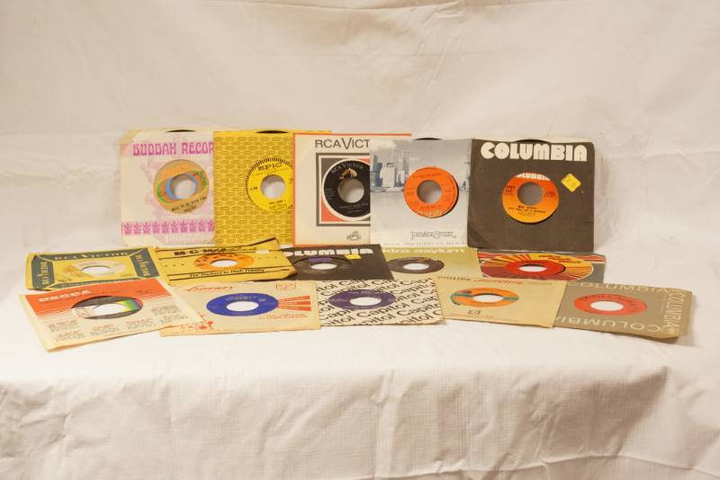 lot 5757 image: Lot of 15 45s Vinyl Records - See Titles