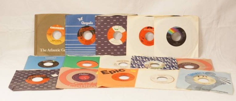 lot 5758 image: Lot of 15 45s Vinyl Records - See Titles