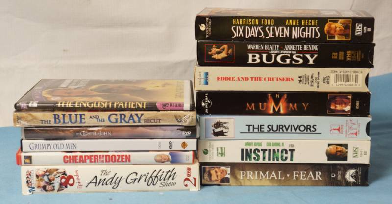 lot 5804 image: Lot of VHS and DVD Movies - See Pics for Titles
