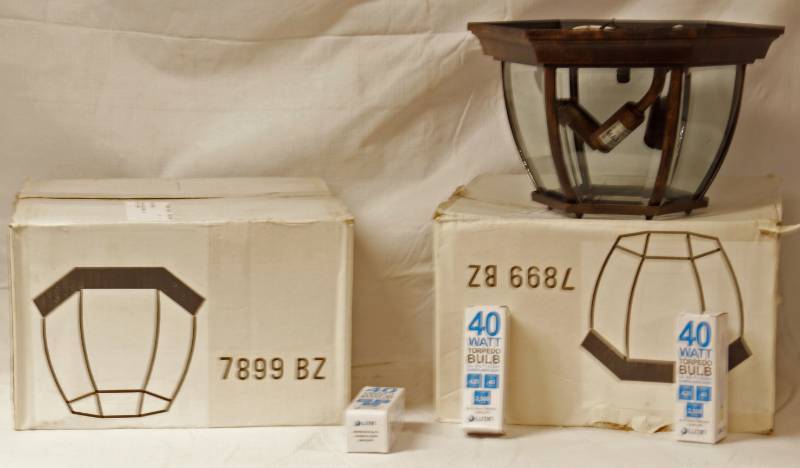 lot 5819 image: Lot of 2 Feiss Lamp Fixtures NIB