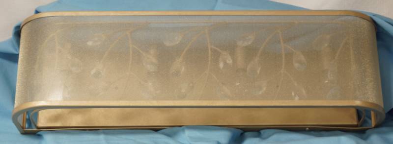 lot 5832 image: Very Unique Hanging Wall Light Fixture - Has Crystals Inside - Very Pretty