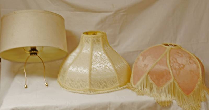 lot 5836 image: Lot of 3 Beautiful High-Style Lamp Shades - Very Nice