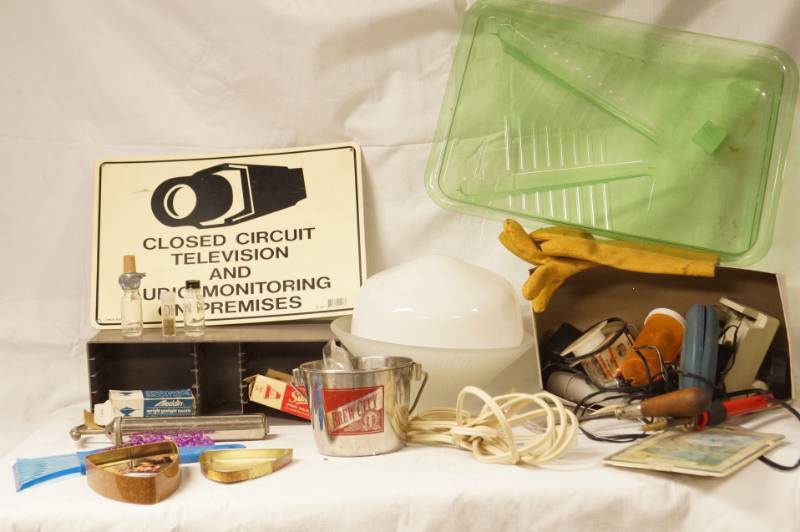 lot 5791 image: Lot of Misc. Items - Coasters, Camera Sign, Ice Scraper and More
