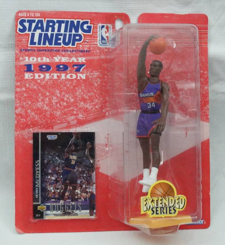 lot 5532 image: Antonio McDyess 1997 Starting Lineup Extended Series w Card