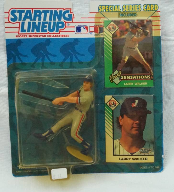 lot 5552 image: Larry Walker Baseball Starting Lineup w Special Series Card