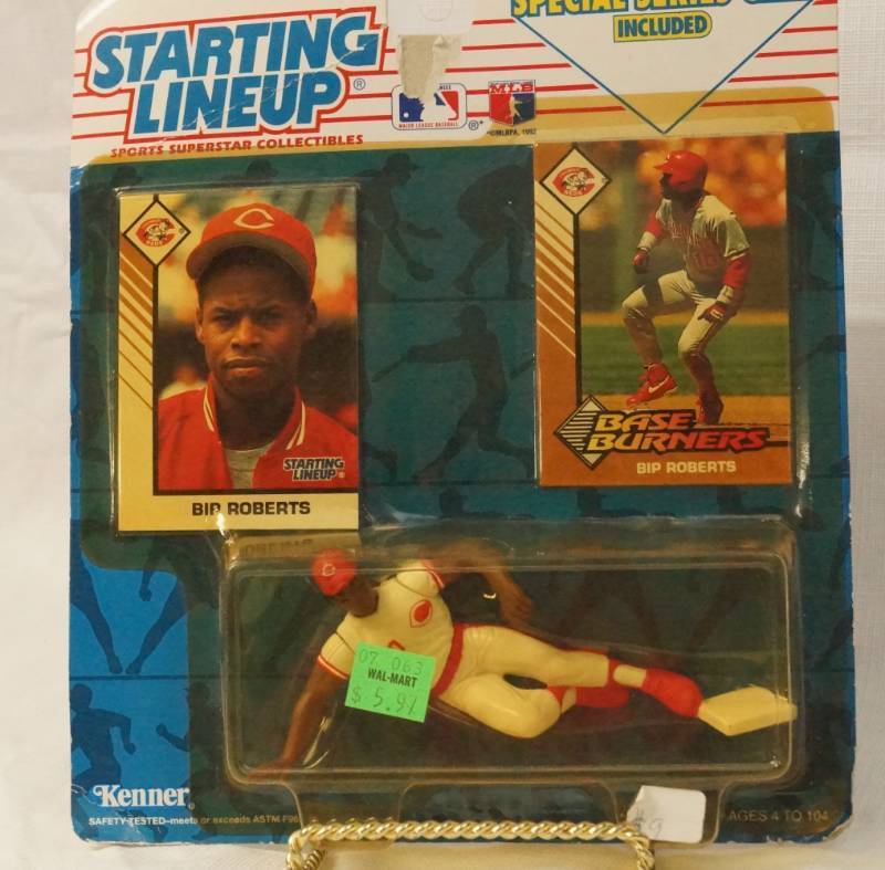 lot 5554 image: Bip Roberts Baseball Starting Lineup w Special Series Card