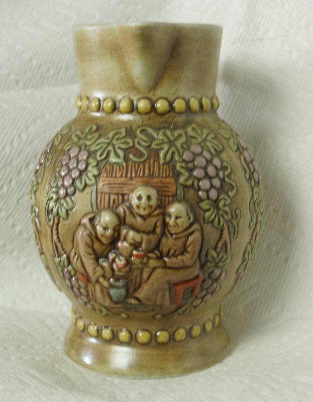 lot 1085 image: Ceramarte 3 Drunk Monks - Beer Pitcher - Made in Brazil