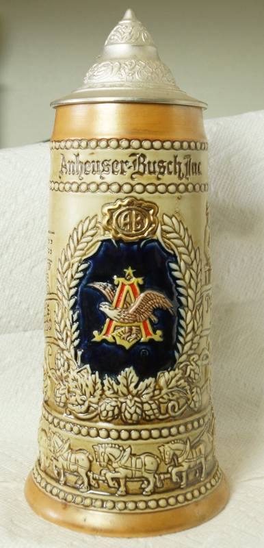 lot 1067 image: Anheuser-Busch Ceramarte Beer Stein - Made in Brazil