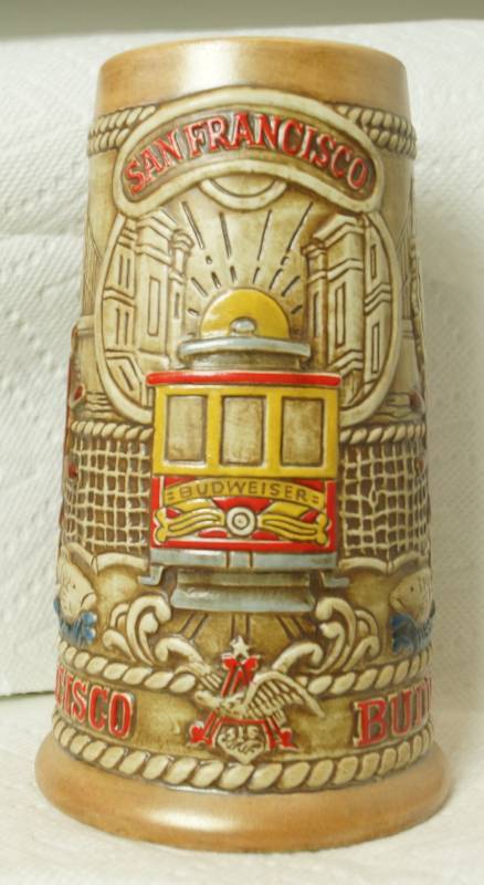 lot 1063 image: SAN FRANCISCO Budweiser - Ceramarte Beer Stein - Anheuser-Busch - Limited Edition