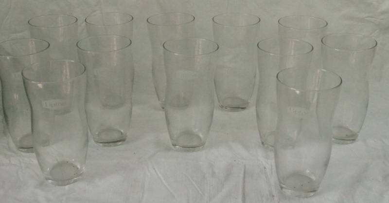 lot 1443 image: Lot of 12 Lipton Tea Glasses