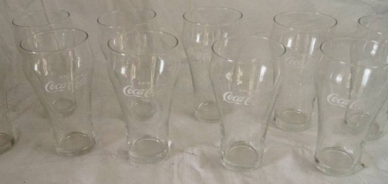 lot 1444 image: Lot of 12 Coca-Cola Serving Glasses
