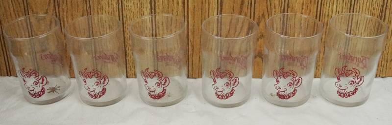 lot 1485 image: Bordens Milk Drinking Glasses - Set of 6