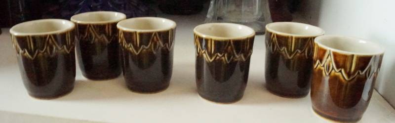 lot 1525 image: Lot of 6 Vintage Ceramic Unique Shot Glasses