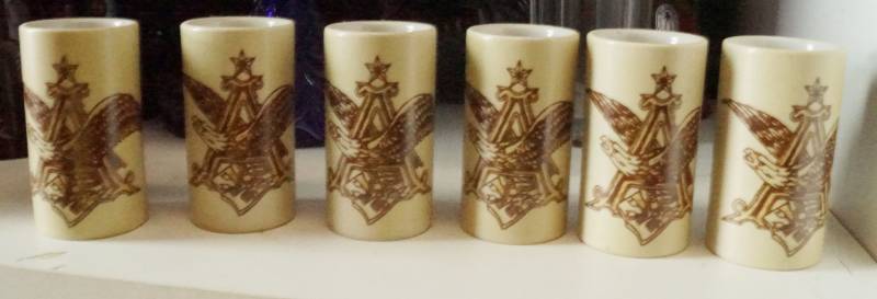 lot 1526 image: Lot of 6 Vintage Anheuser-Busch Shot Glasses