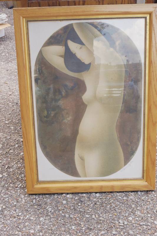 lot 5959 image: Vintage Artistic Boudoir Lithograph - Numbered and Signed by Artist Alain Bonnefoit 1981