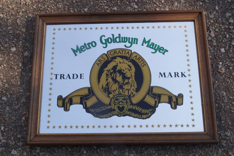 lot 1036 image: Vintage Metro Goldwyn Mayer Picture Mirror - Nice Memorabilia Gift