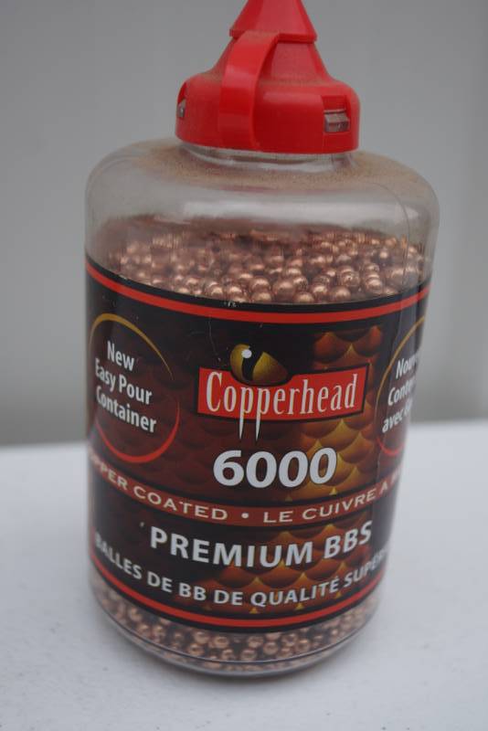 lot 1760 image: Jar of Copperhead Premium BBs for a B-B Gun