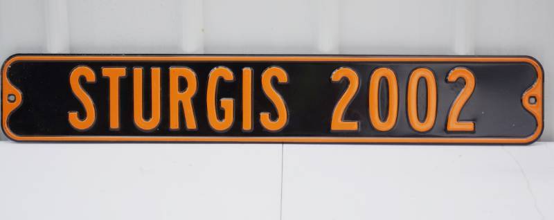 lot 1464 image: STURGIS 2002 Metal Sign