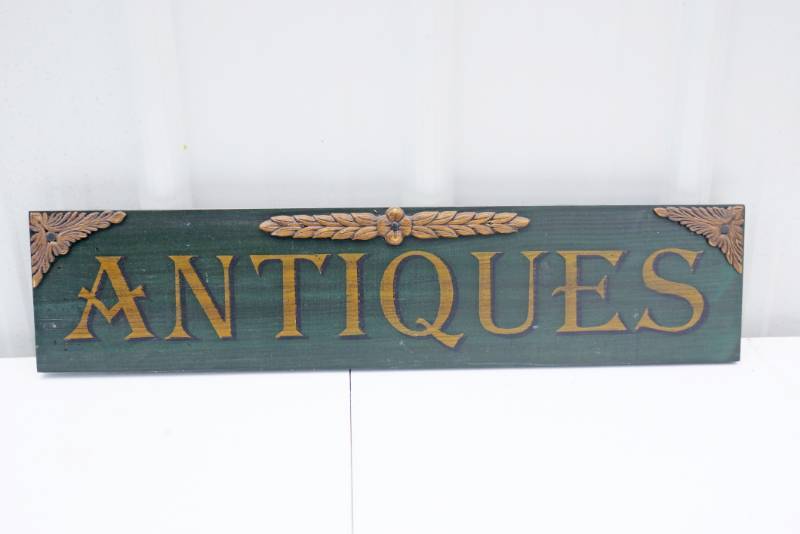 lot 1469 image: Antiques Wooden Sign
