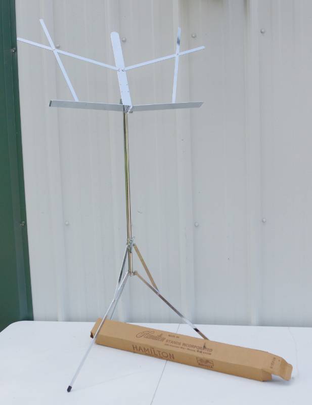 lot 1478 image: Chrome Folding Music Stand in Box