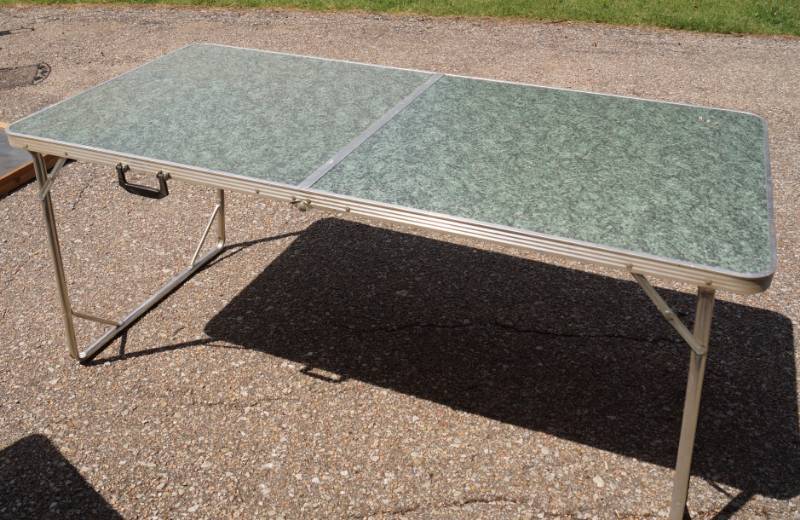 lot 5929 image: Folding Table with Handle - Over 5 Foot Long