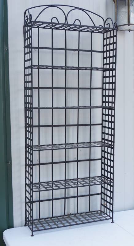 lot 5953 image: Nice Black Iron Shelf