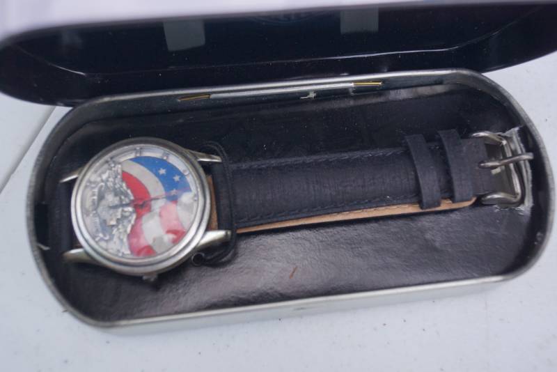 lot 5961 image: Collectors Harley Davidson Wrist Watch with Tin Case