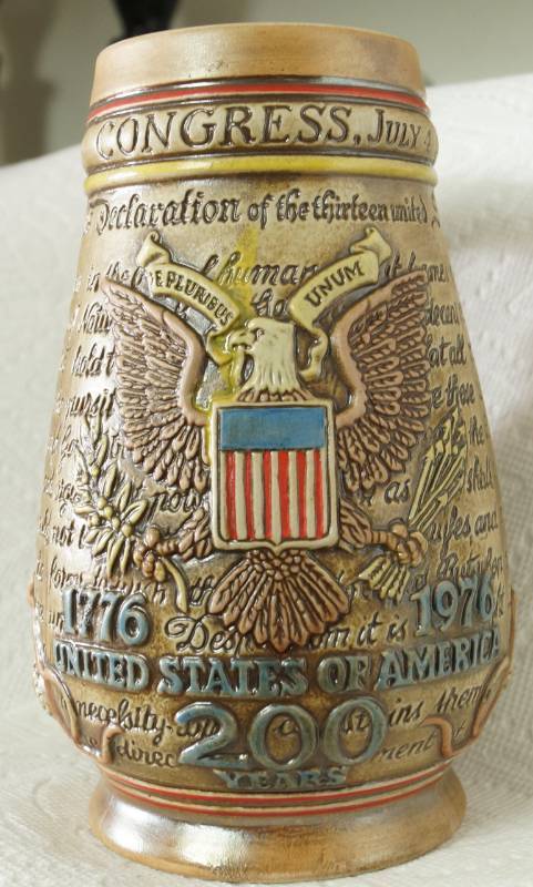 lot 5978 image: Anheuser-Busch Ceramarte Beer Stein - USA 200 Years - Awesome
