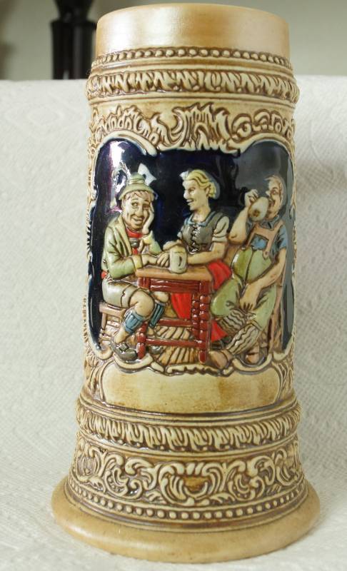 lot 5984 image: Ceramarte Beer Stein 146 052 - German Ornate - Perfect Condition
