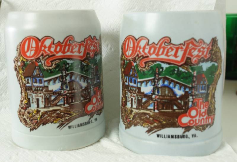 lot 5993 image: Oktoberfest Beer MugStein Williamsburg, VA. The Old Country - Collectible