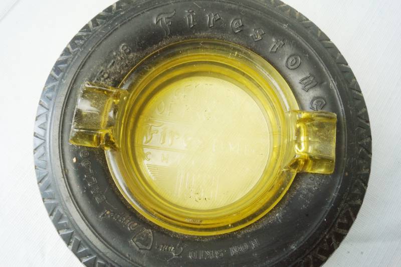 lot 1333 image: FIRESTONE TIRES - Promotional Ashtray - Century of Progress Vintage Memorabilia Highly Collectible