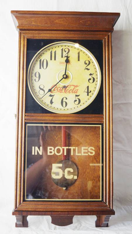 lot 1365 image: Coca-Cola Clock - Ridgeway - Needs Battery (we couldnt test)