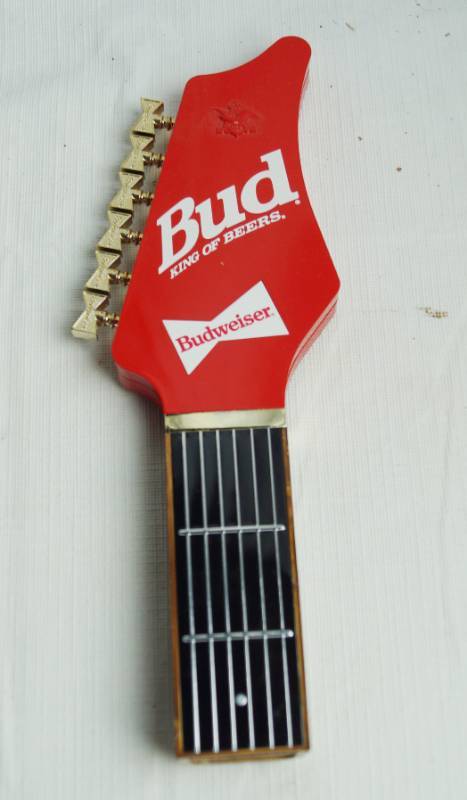 lot 1647 image: Collectible BUDWEISER Beer Tap Handle - GUITAR DESIGN - Excellent Condition