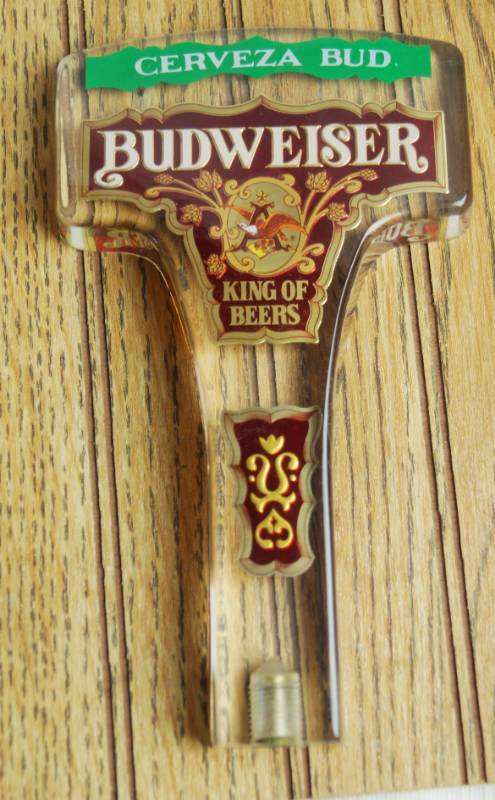 lot 1657 image: CERVEZA BUD BUDWEISER Keg Beer Tap Handle - Perfect Condition