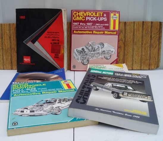 lot 1714 image: Chevy  GMC  General Motors Shop Manual Books - see pics for titles and years