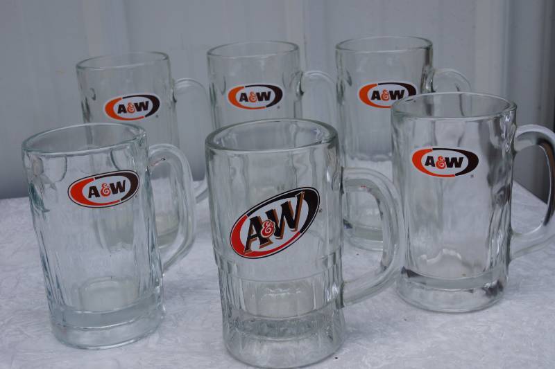lot 1727 image: Old A&W Root Beer Mug Collection - 6 Each