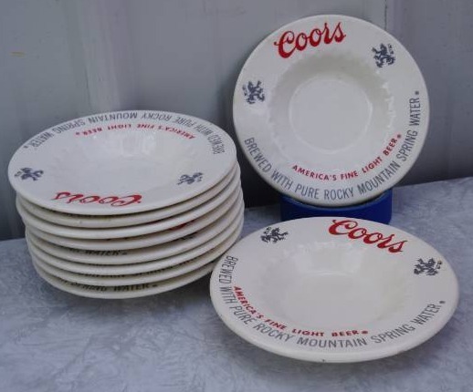 lot 1733 image: Big Lot of Old Coors Ash Trays