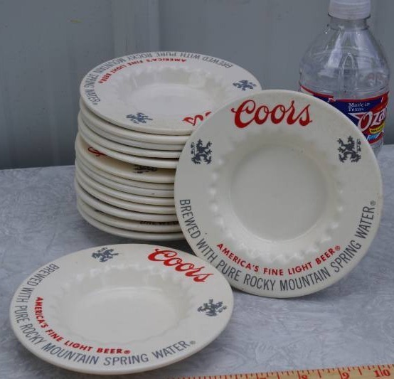 lot 1734 image: Big Lot of Old Coors Ash Trays