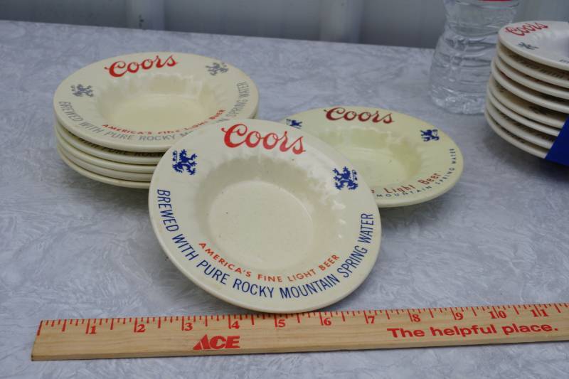 lot 1736 image: Big Lot of Old Coors Ash Trays