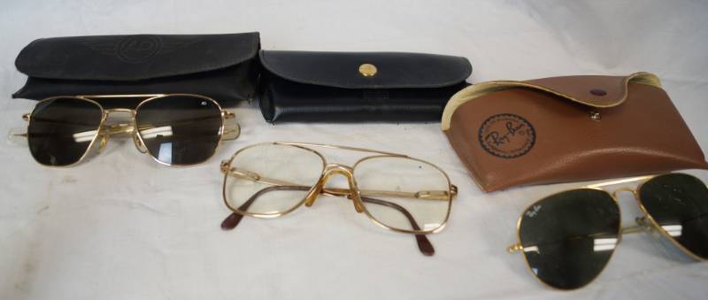 lot 1833 image: Lot of Glasses - Ray Bans and More AVIATOR STYLE - TOP GUN