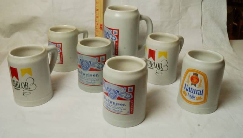 lot 1945 image: Lot of Beer Mugs - Budweiser, Michelob and Natural Light