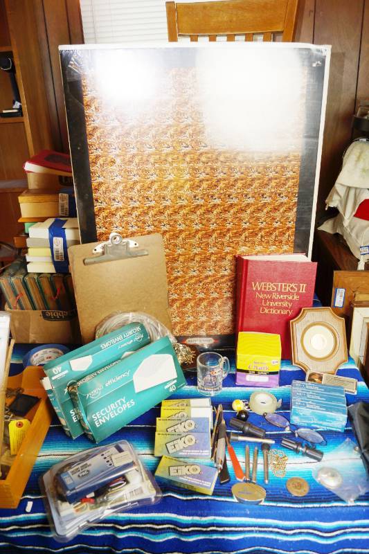 lot 1961 image: Lot of Misc. Items - Envelopes, Chalks, A&W Rootbeer Mug and More